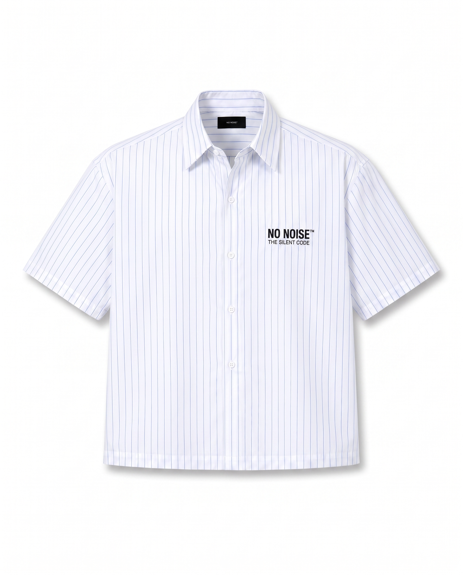 NO NOISE™ THE STRIPE CODE BOXY — WHITE — Hero