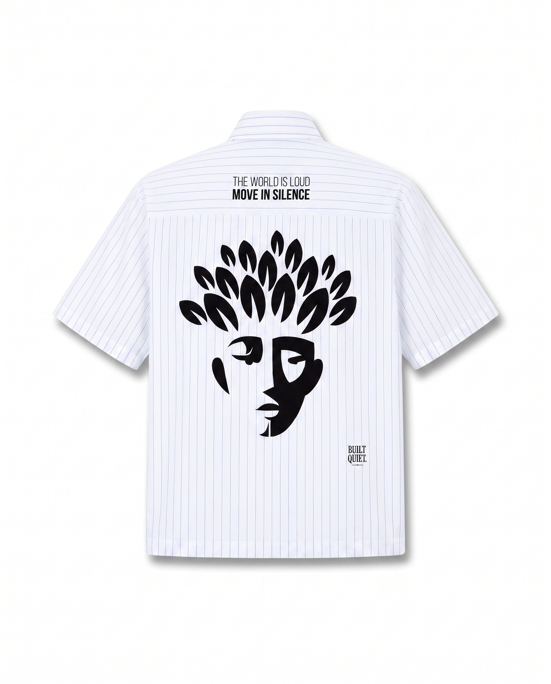 NO NOISE™ THE STRIPE CODE BOXY — WHITE — Alternate Front