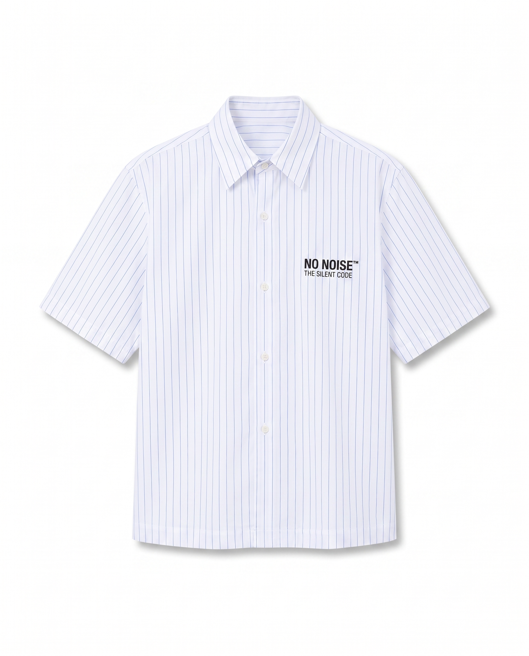 NO NOISE™ THE STRIPE CODE BOXY — WHITE — Back