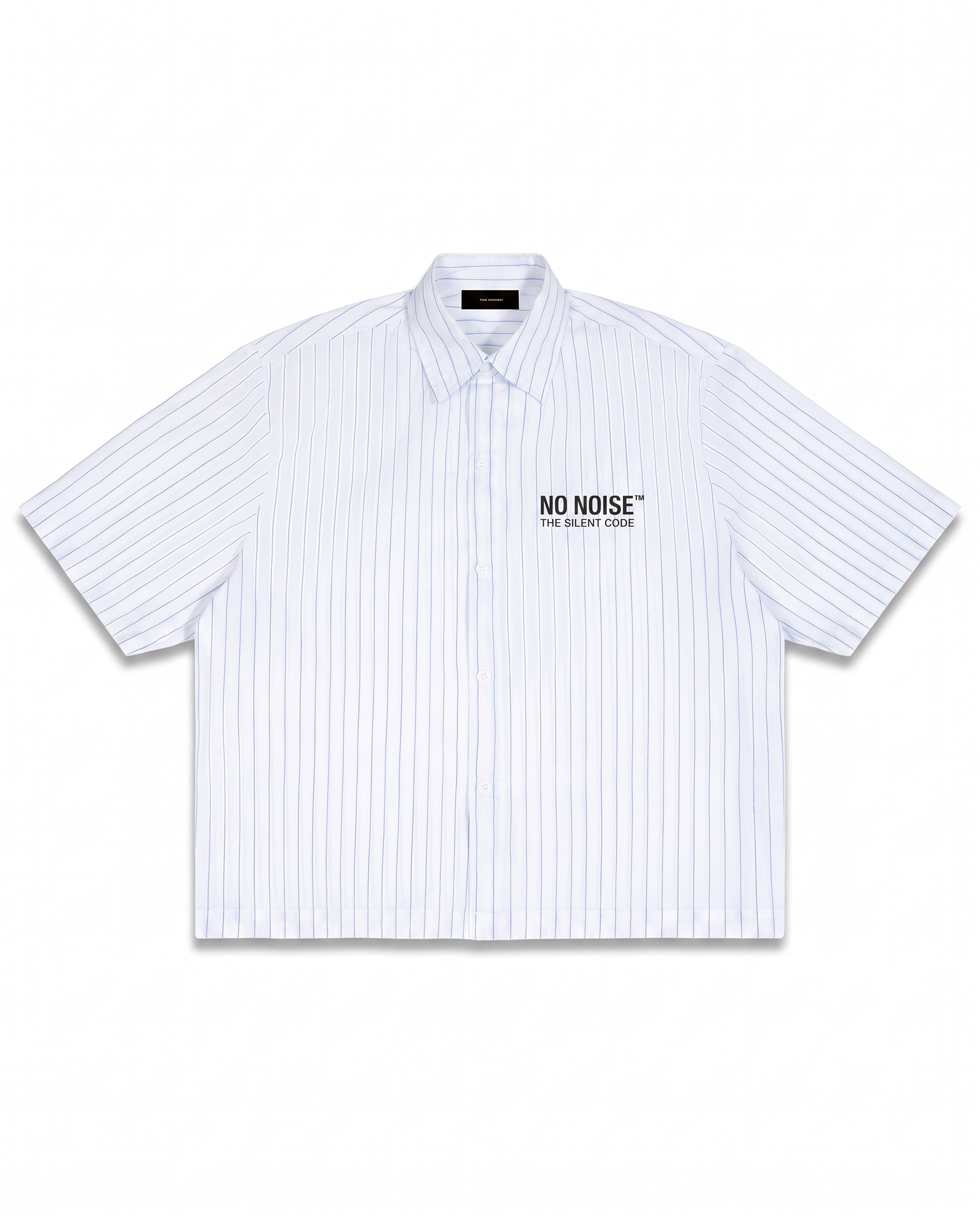 NO NOISE™ THE STRIPE CODE BOXY — WHITE — Detail