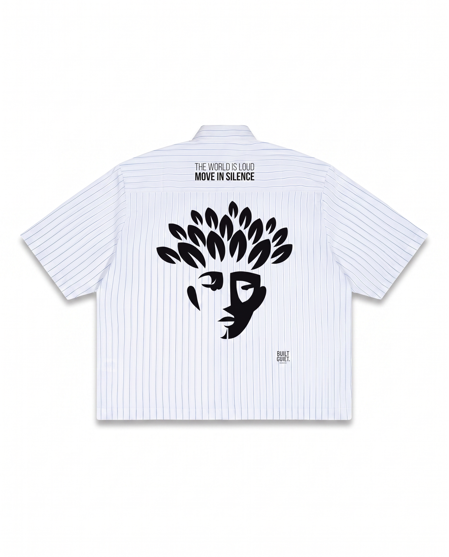 NO NOISE™ THE STRIPE CODE BOXY — WHITE — Detail