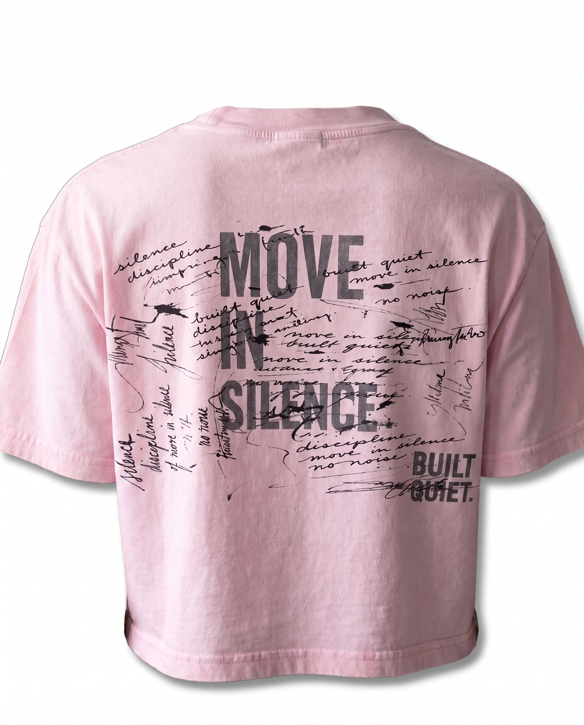 NO NOISE™ HER — RESEARCH MINERAL WASH CROP TEE — Alternate Front