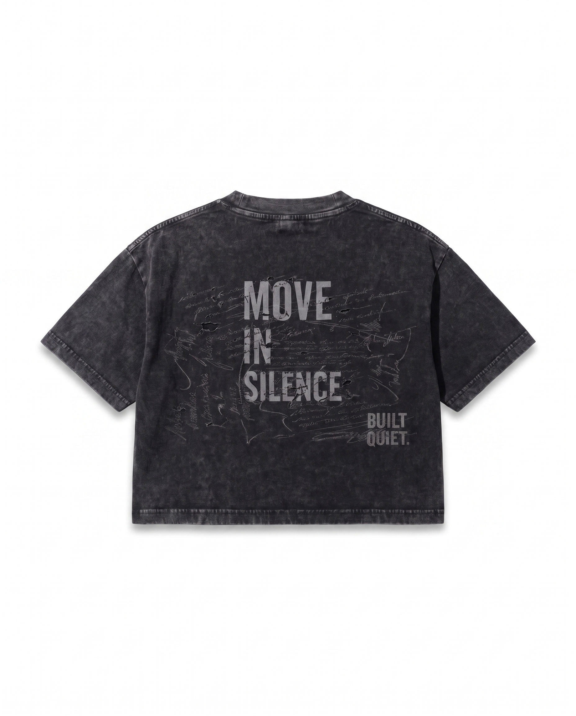 NO NOISE™ HER — RESEARCH MINERAL WASH CROP TEE — Detail