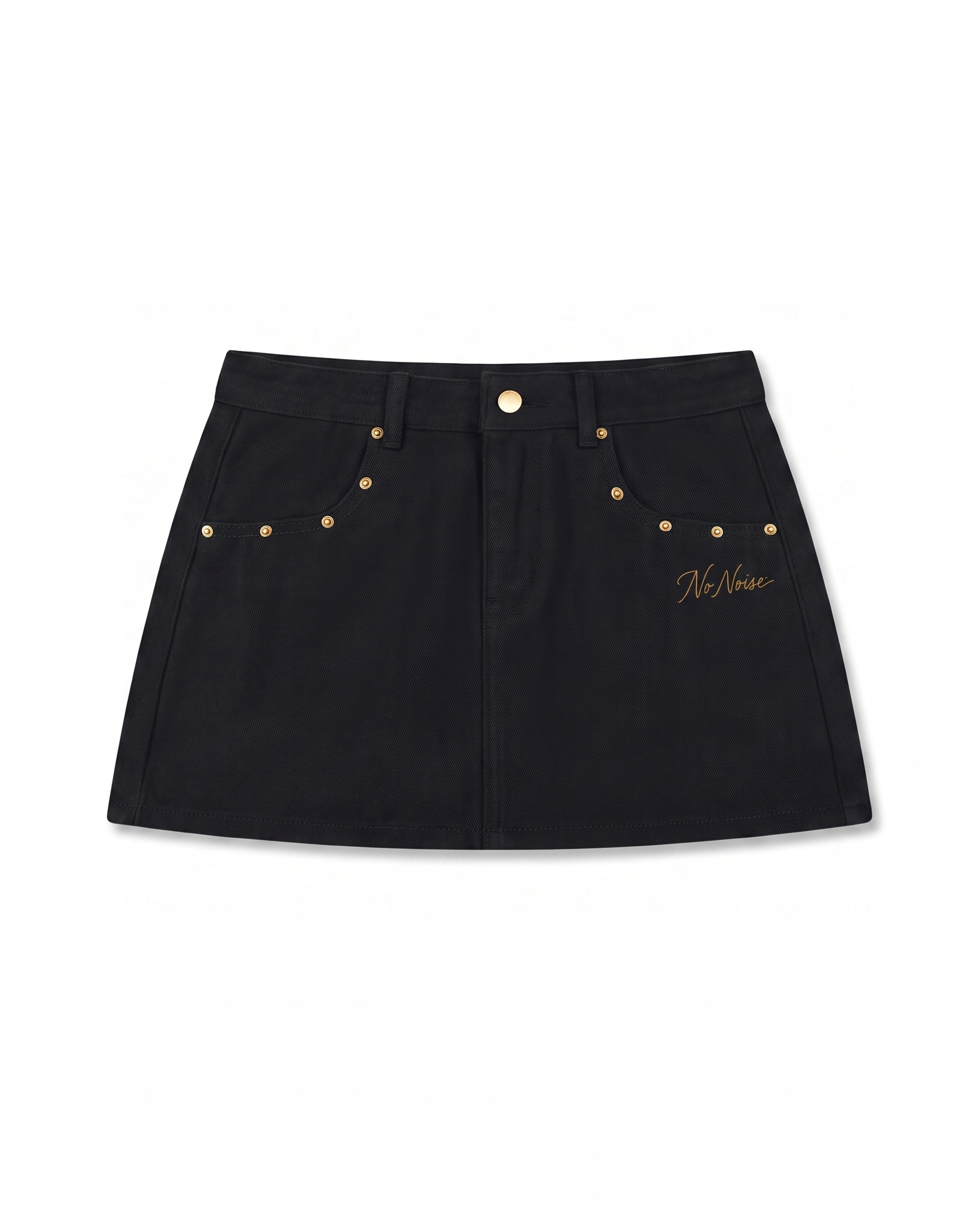 NO NOISE™ HER — RIVET DENIM MINI SKIRT — Hero