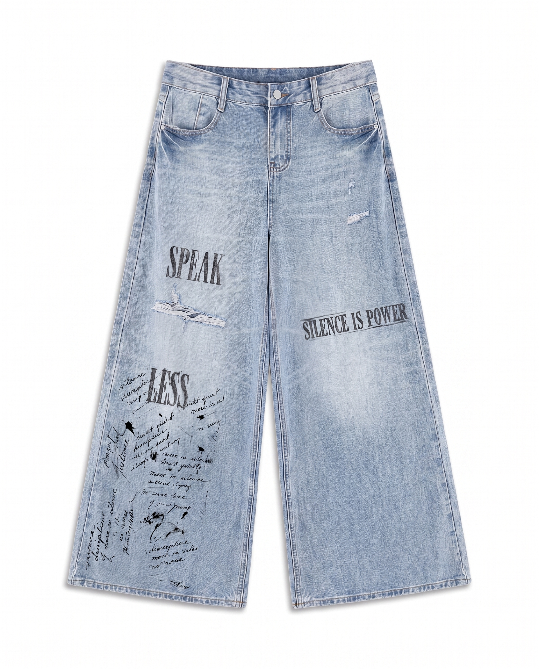 NO NOISE™ HER — SPEAK LESS WIDE LEG JEAN — Hero