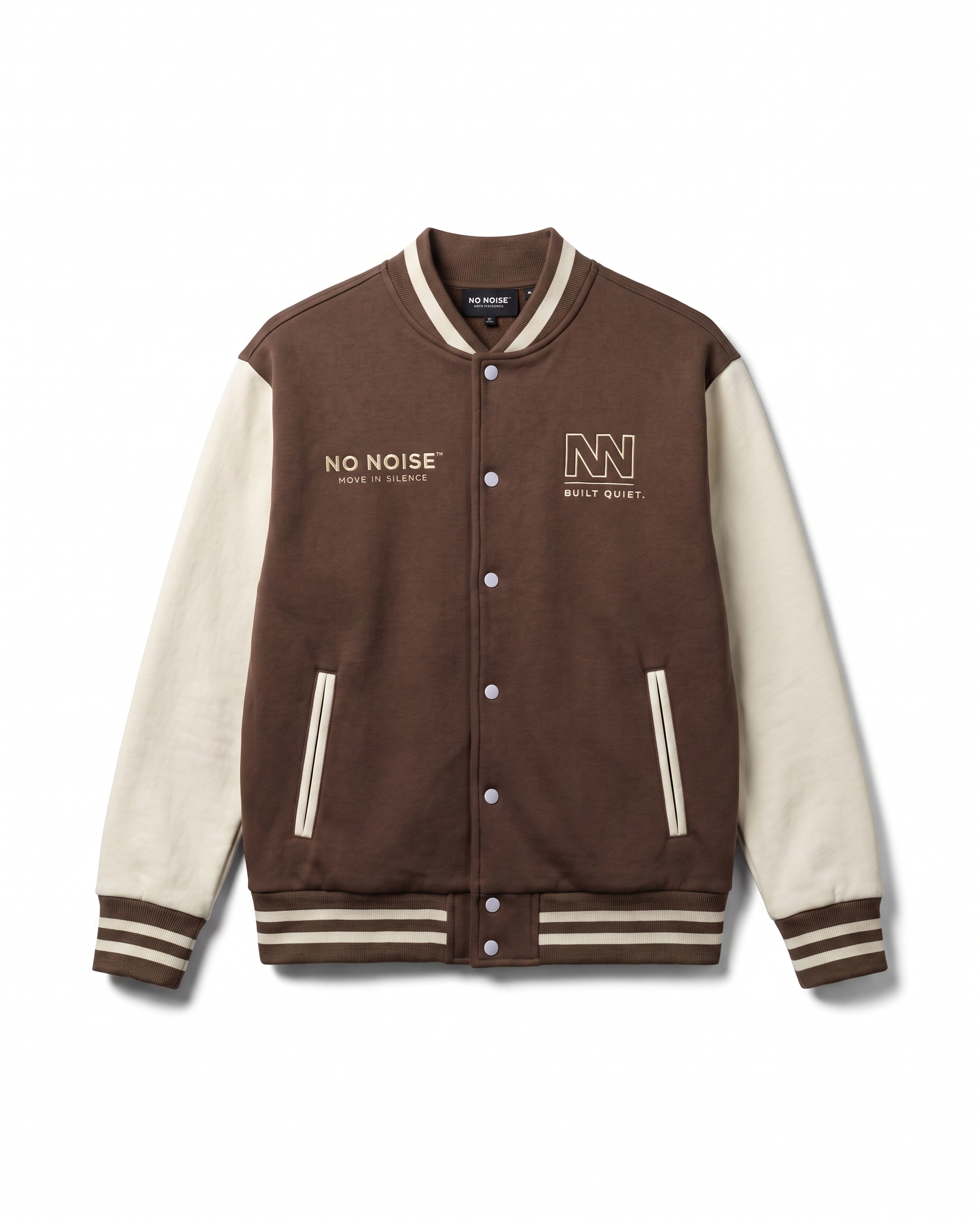 NO NOISE™ CLUB JACKET — BROWN — Alternate Front