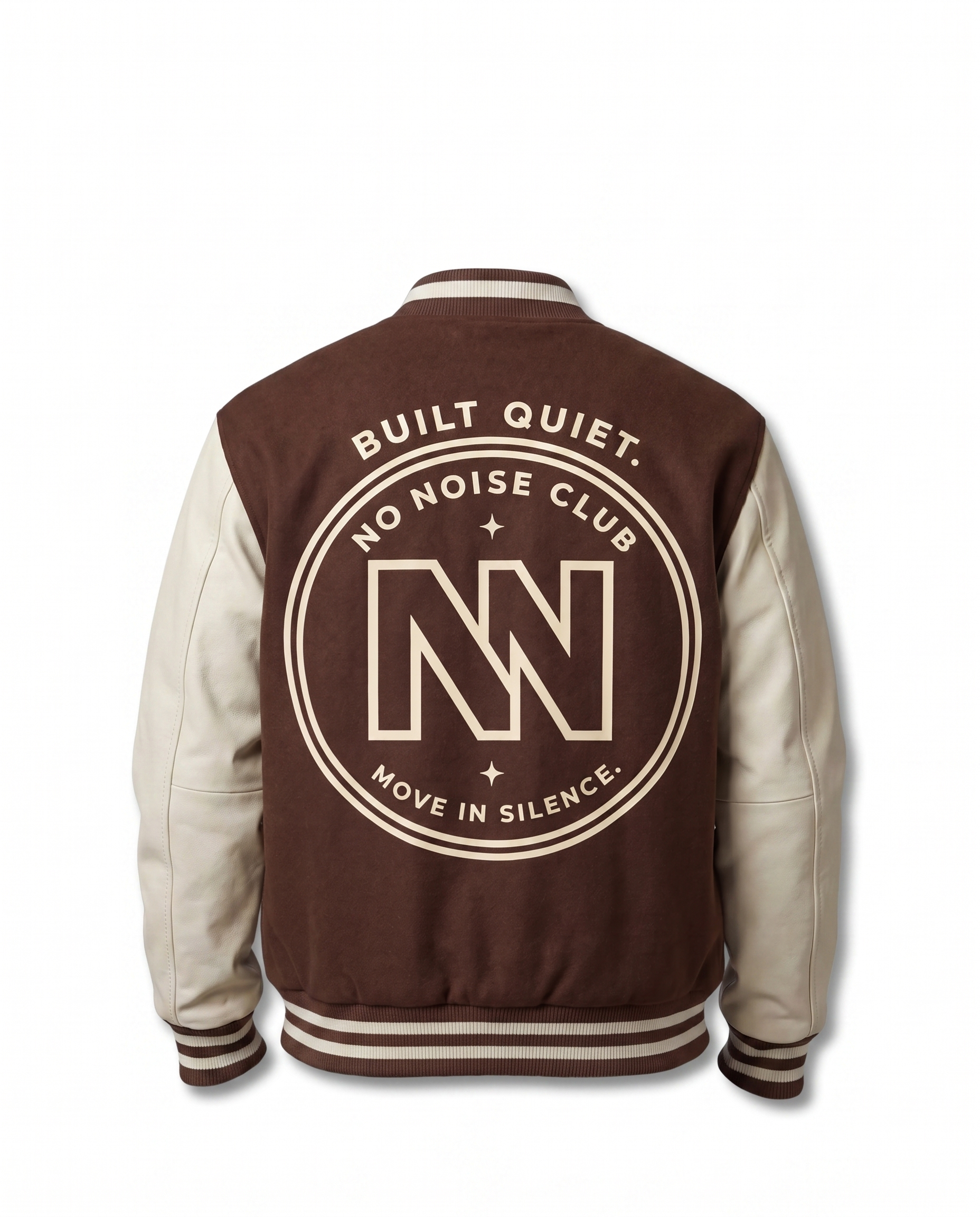 NO NOISE™ CLUB JACKET — BROWN — Back