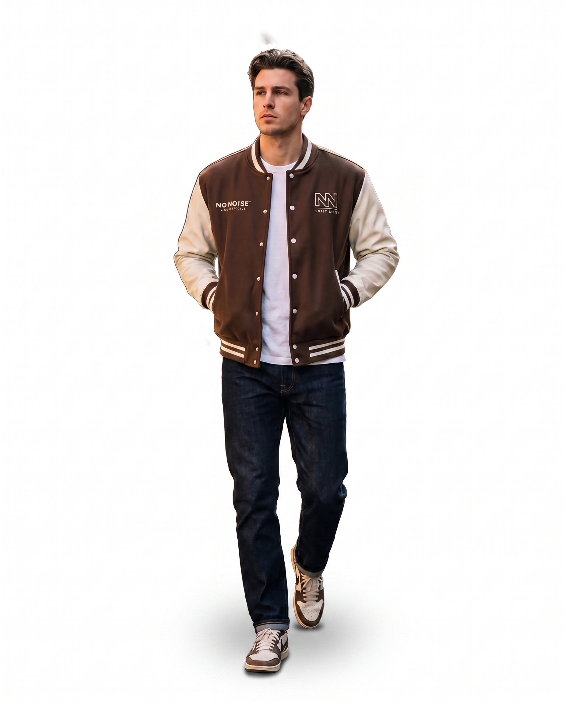 NO NOISE™ CLUB JACKET — BROWN — Detail