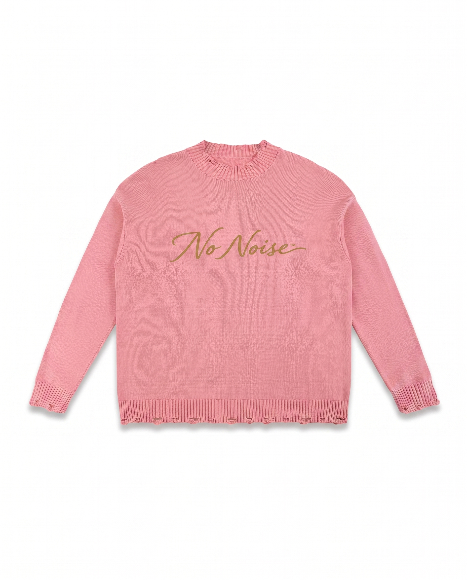 THE BOTANICAL KNIT VINTAGE WASHED HAND-FRAYED SWEATER — Back
