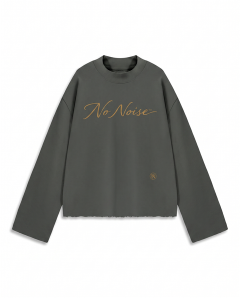 THE SIGNATURE CREW MOCK NECK — SLATE