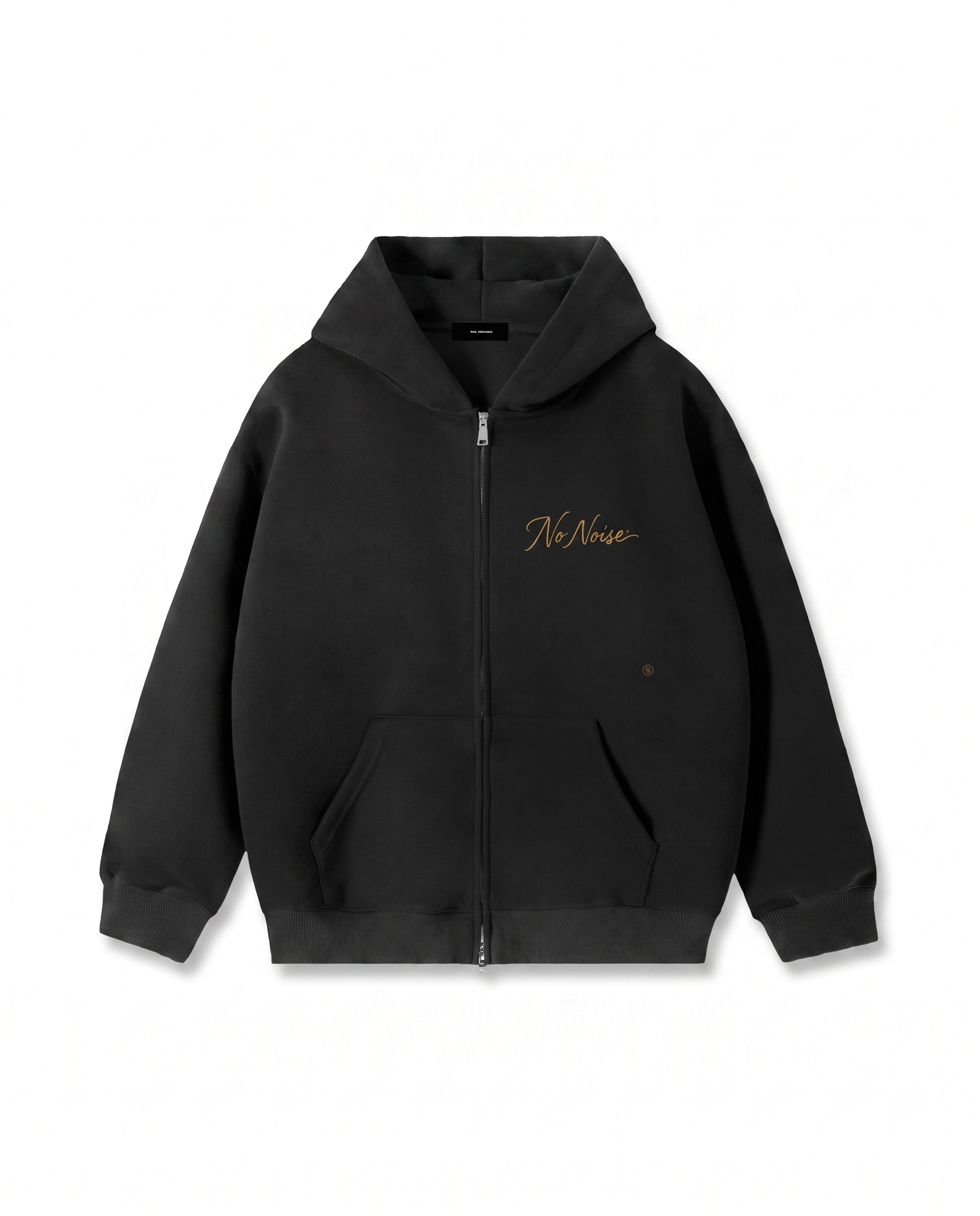 THE SIGNATURE ZIP HOODIE — NOIR — Hero