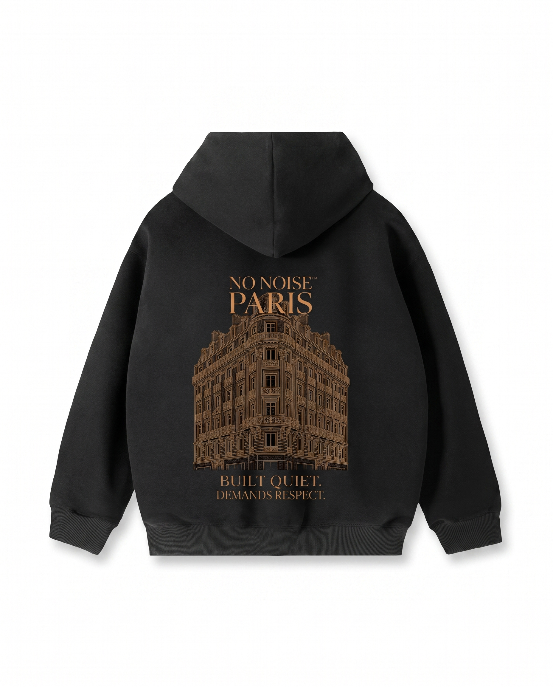 THE SIGNATURE ZIP HOODIE — NOIR — Alternate Front