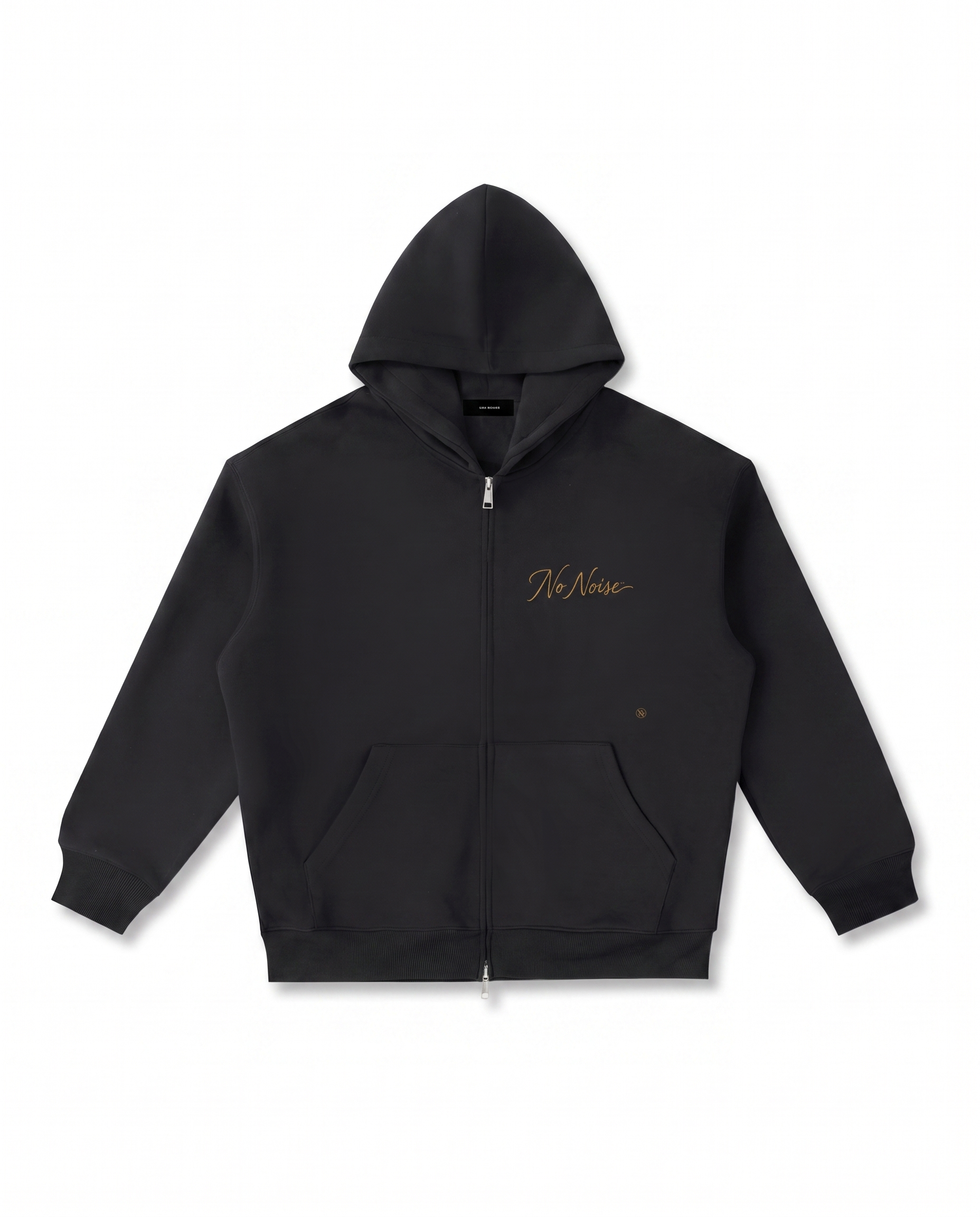 THE SIGNATURE ZIP HOODIE — NOIR — Back