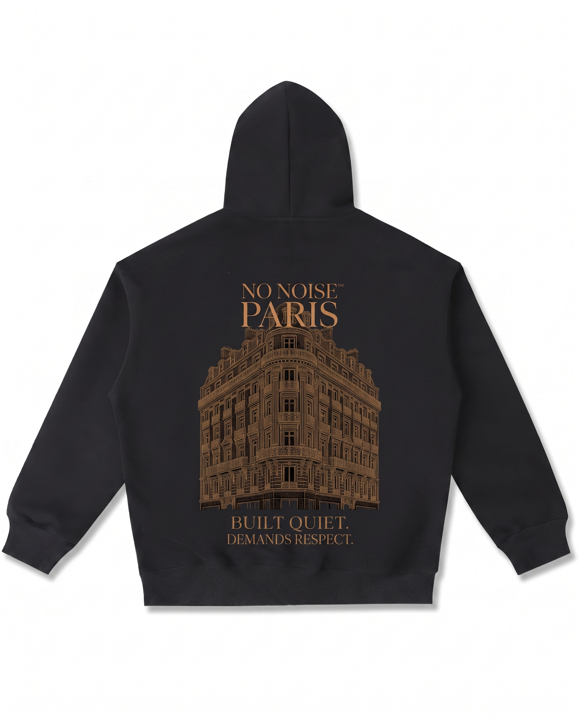 THE SIGNATURE ZIP HOODIE — NOIR — Detail
