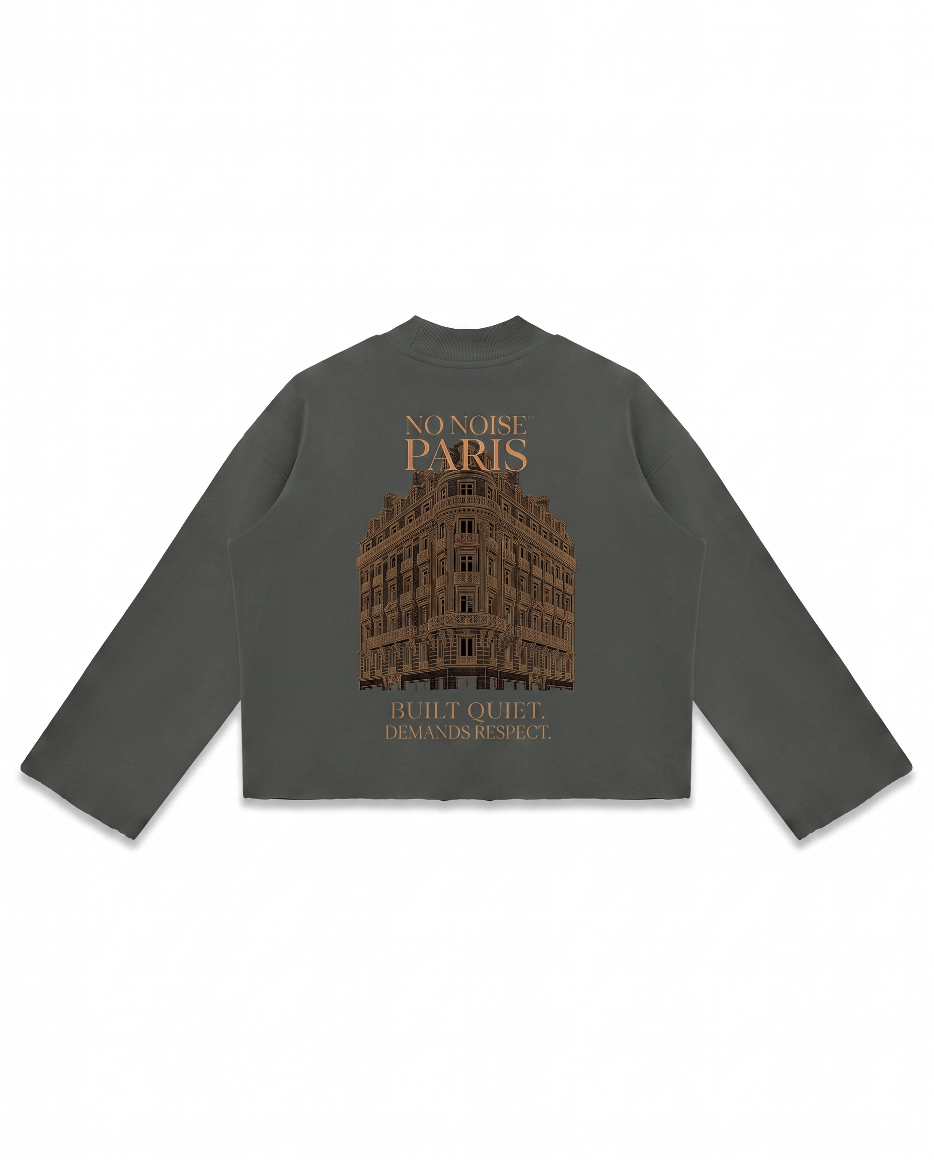 THE SIGNATURE CREW MOCK NECK — SLATE — Detail