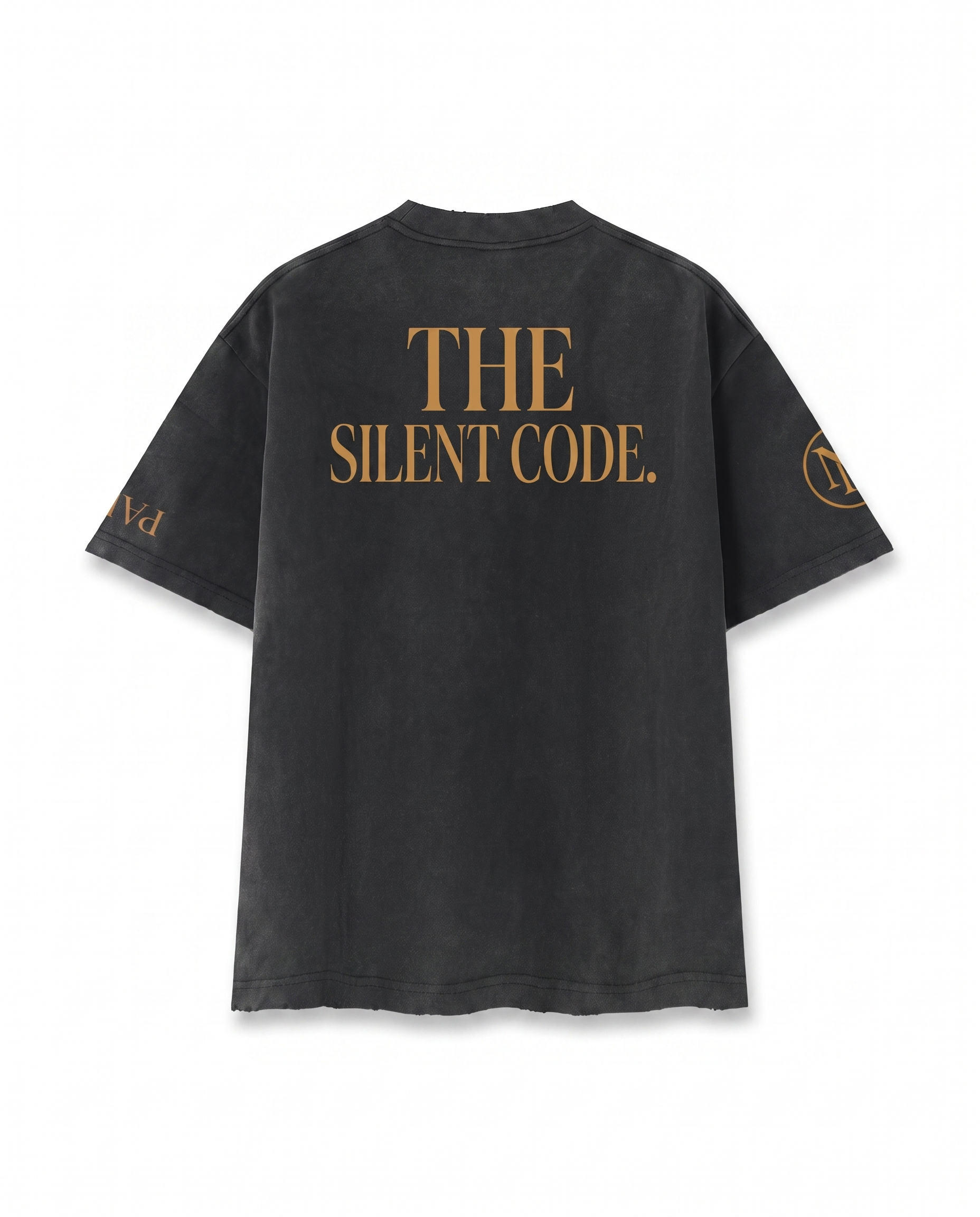 THE SILENT CODE™ TEE — WASHED BLACK — Alternate Front