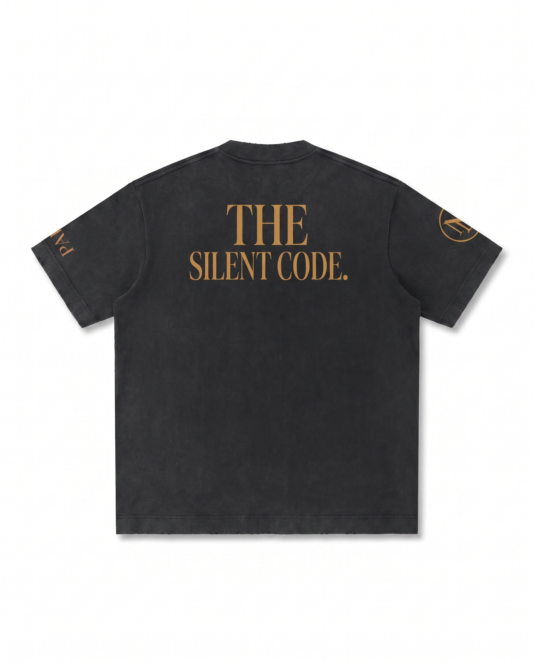 THE SILENT CODE™ TEE — WASHED BLACK — Detail