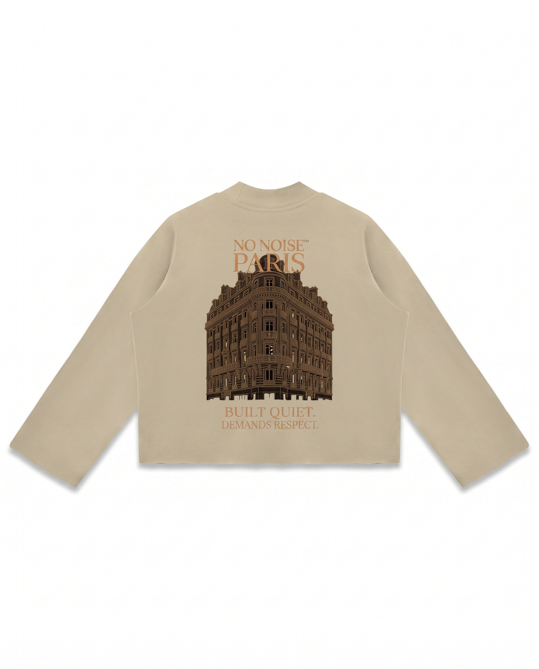 THE SIGNATURE CREW MOCK NECK — STONE — Detail