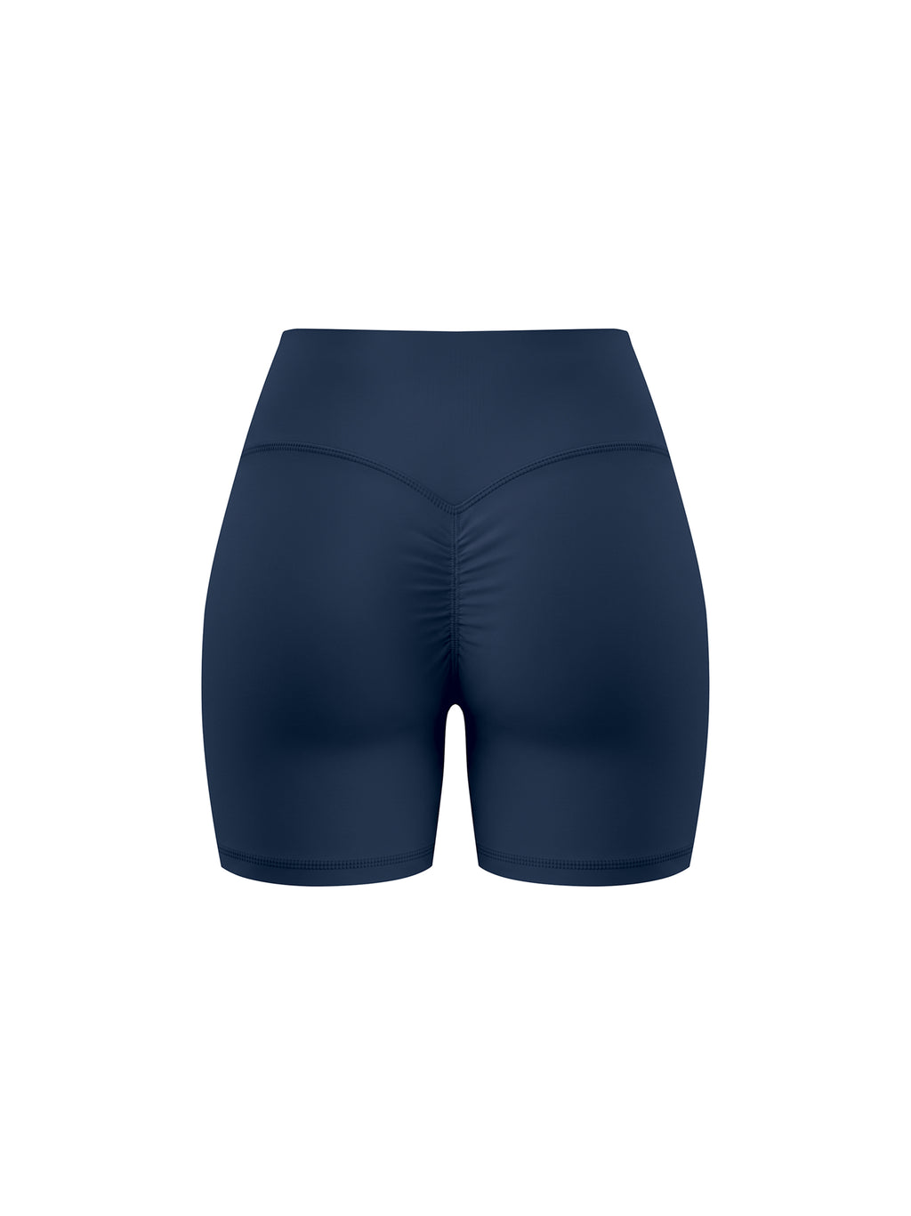 NO NOISE™ Navy biker shorts, shaped back view