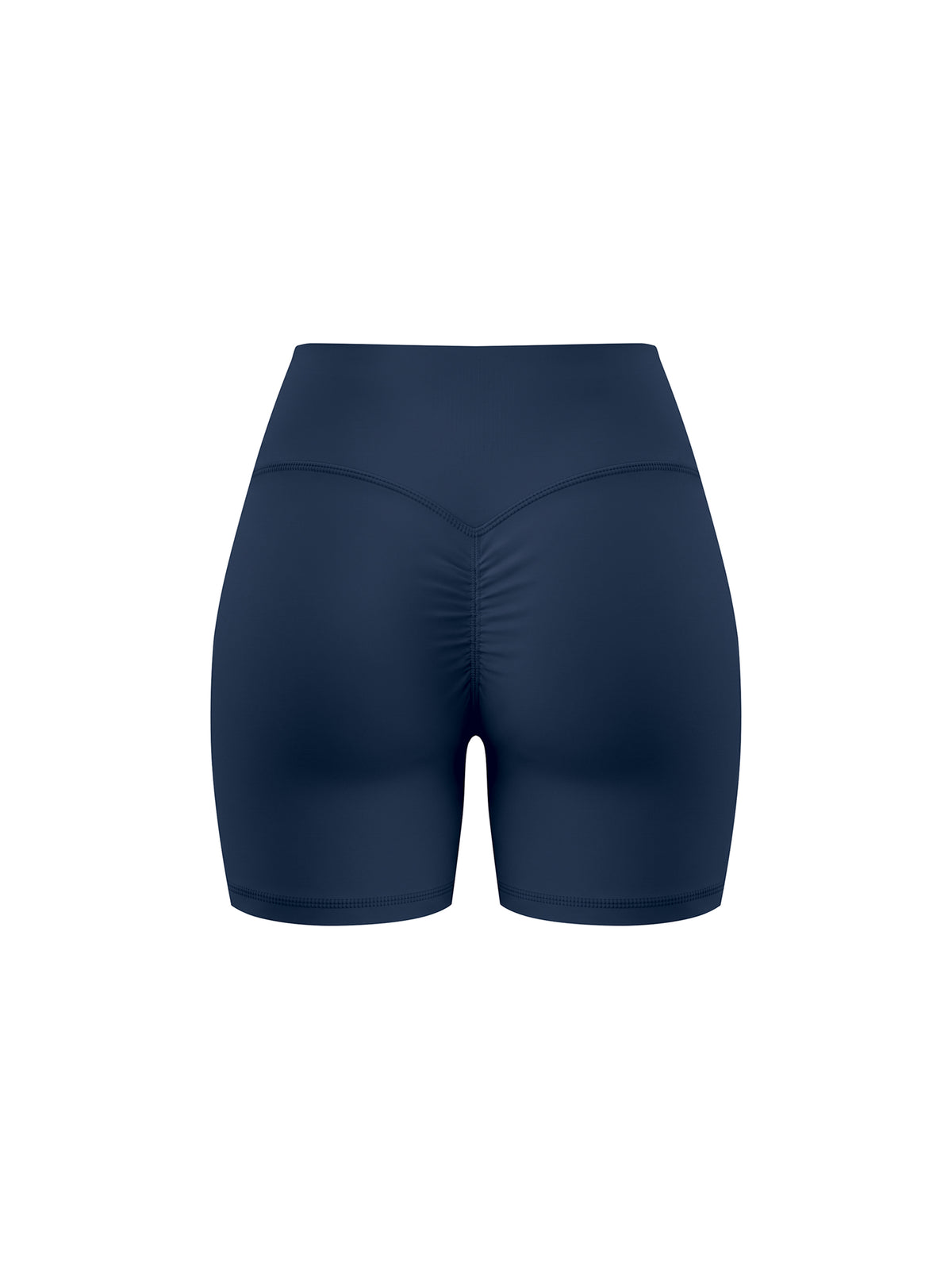 NO NOISE™ Navy biker shorts, shaped back view