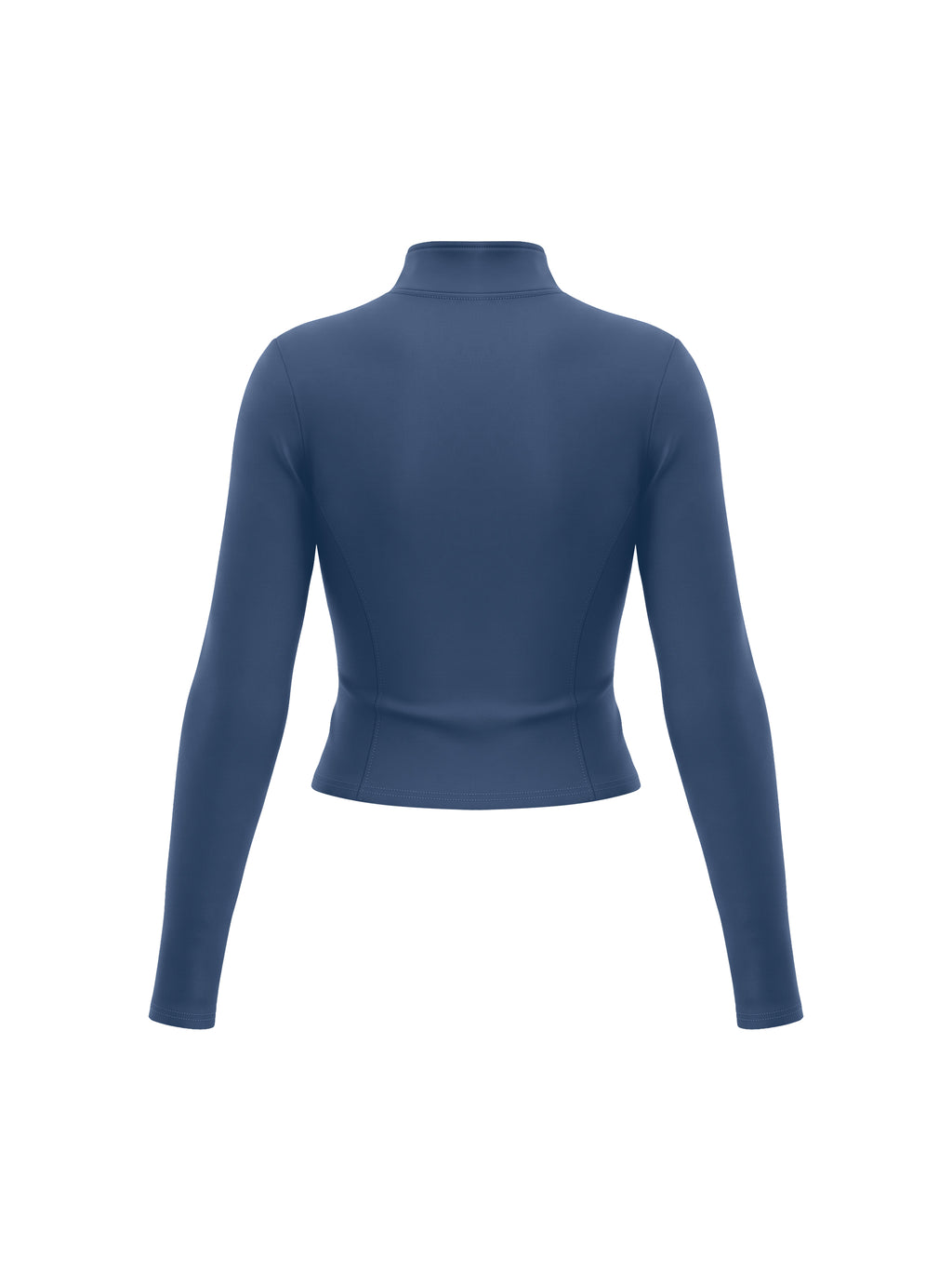NO NOISE™ Navy paneled jacket, shaped back view