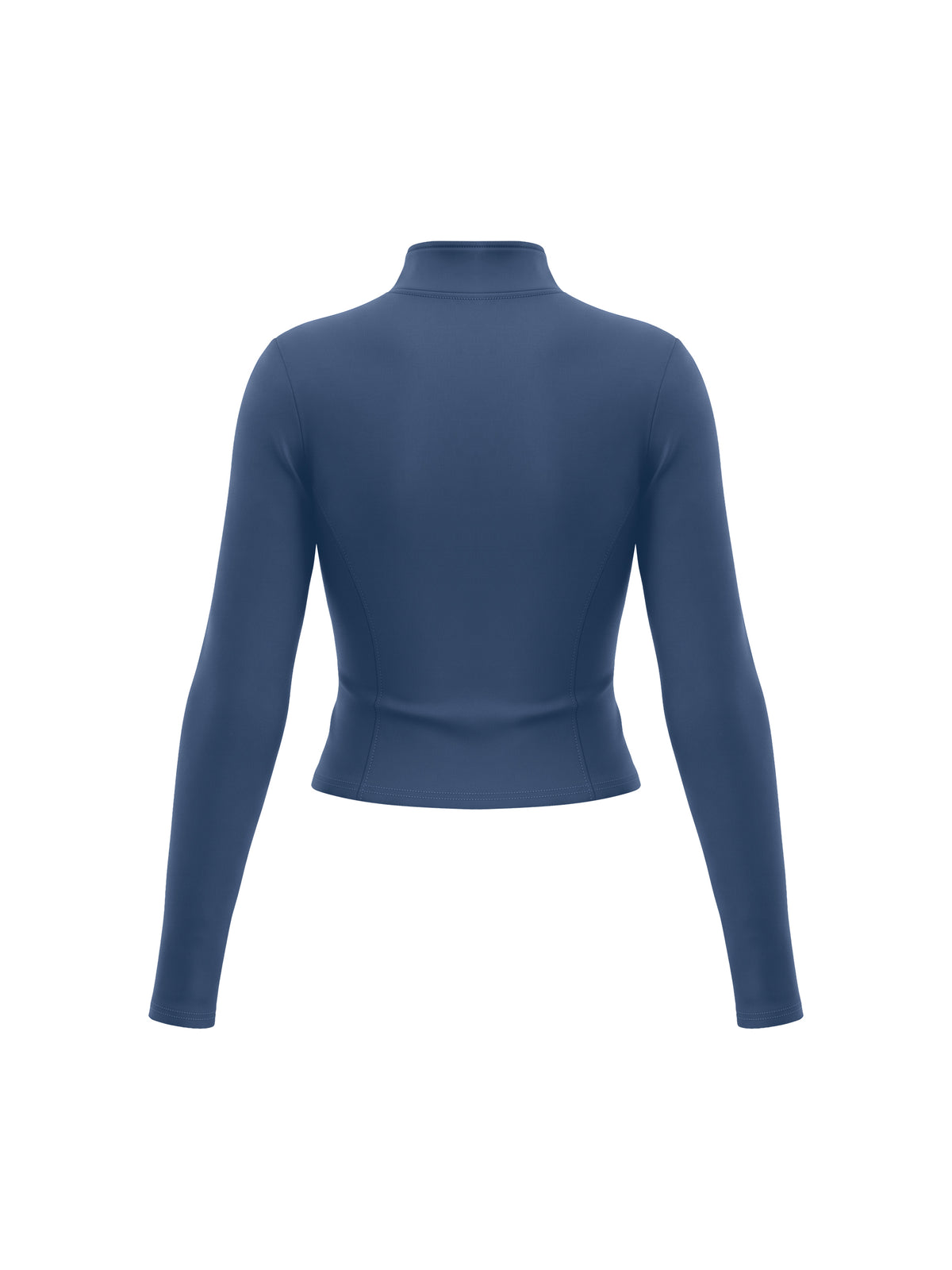 NO NOISE™ Navy paneled jacket, shaped back view