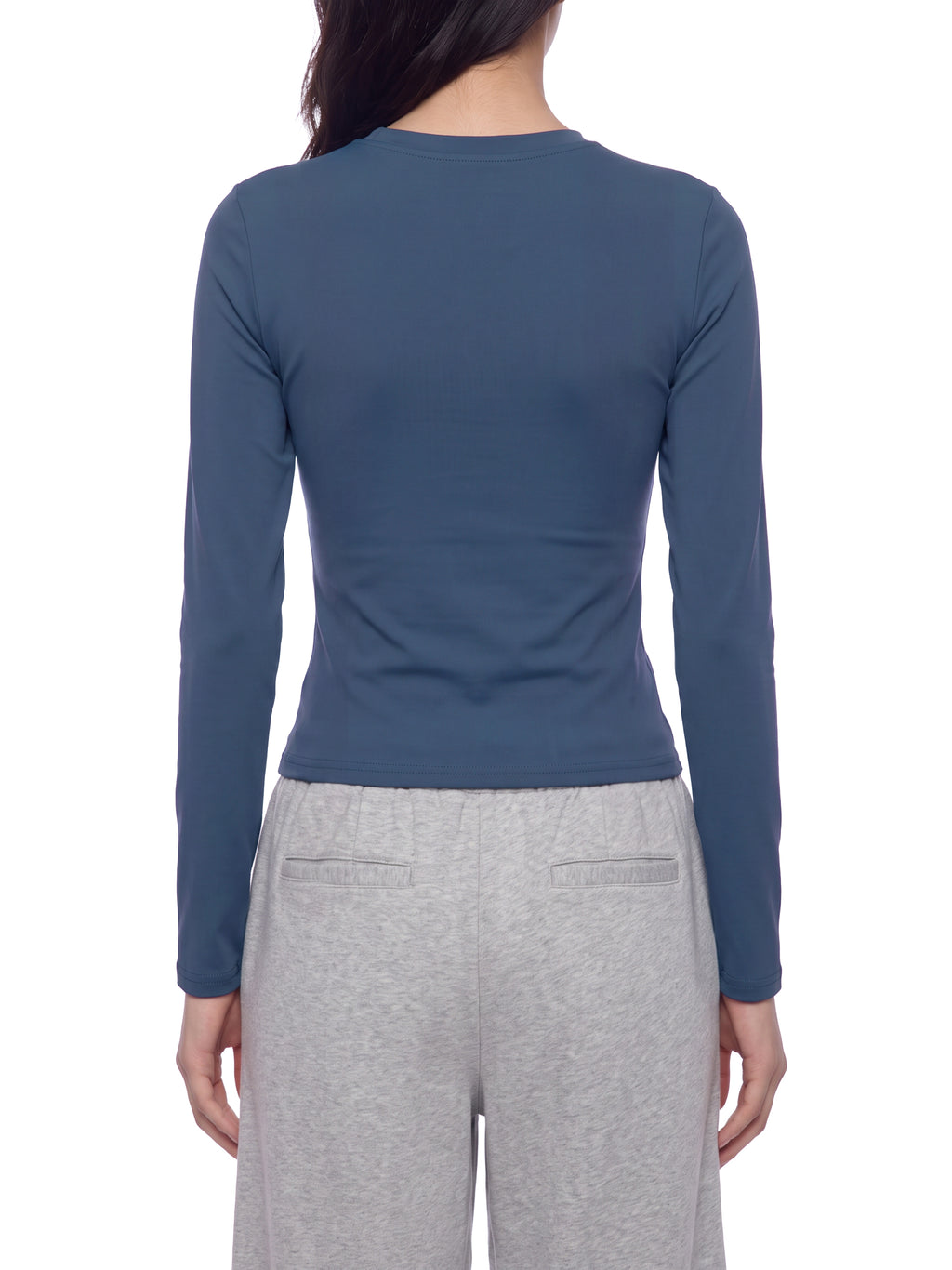 NO NOISE™ Navy training top on model, back