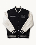 NO NOISE™ CLUB JACKET — BLACK — product view on warm ivory.