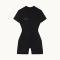 MOTION QUARTER-ZIP SHORT SLEEVE — product view on warm ivory.