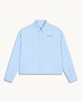Signature Shirt — Morning Sky — product view on warm ivory.