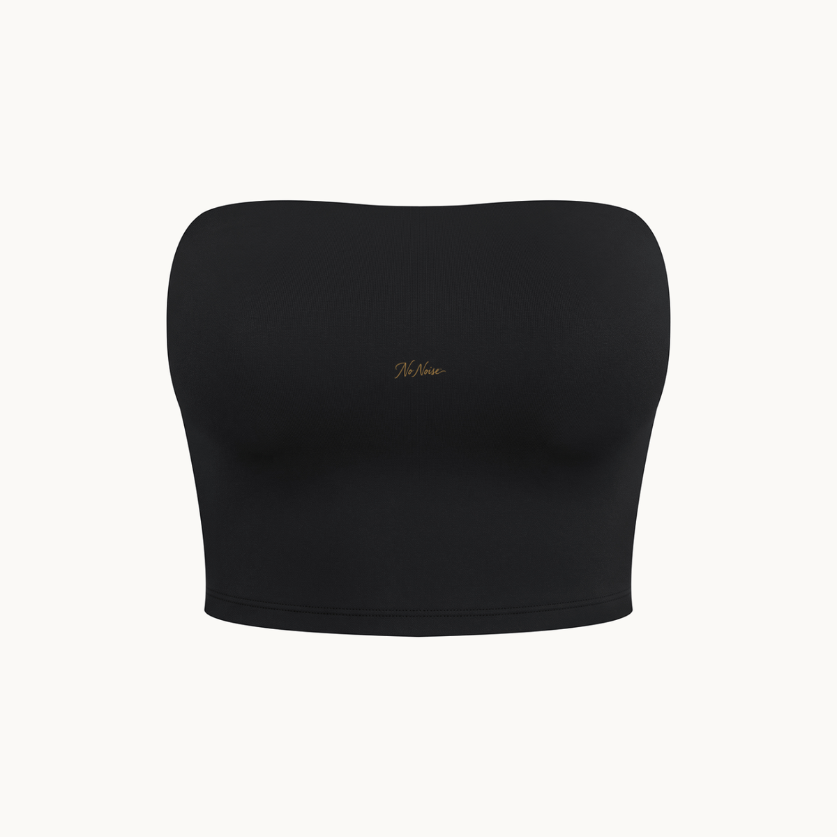 STUDIO TUBE TOP™ — BLACK — product view on warm ivory.