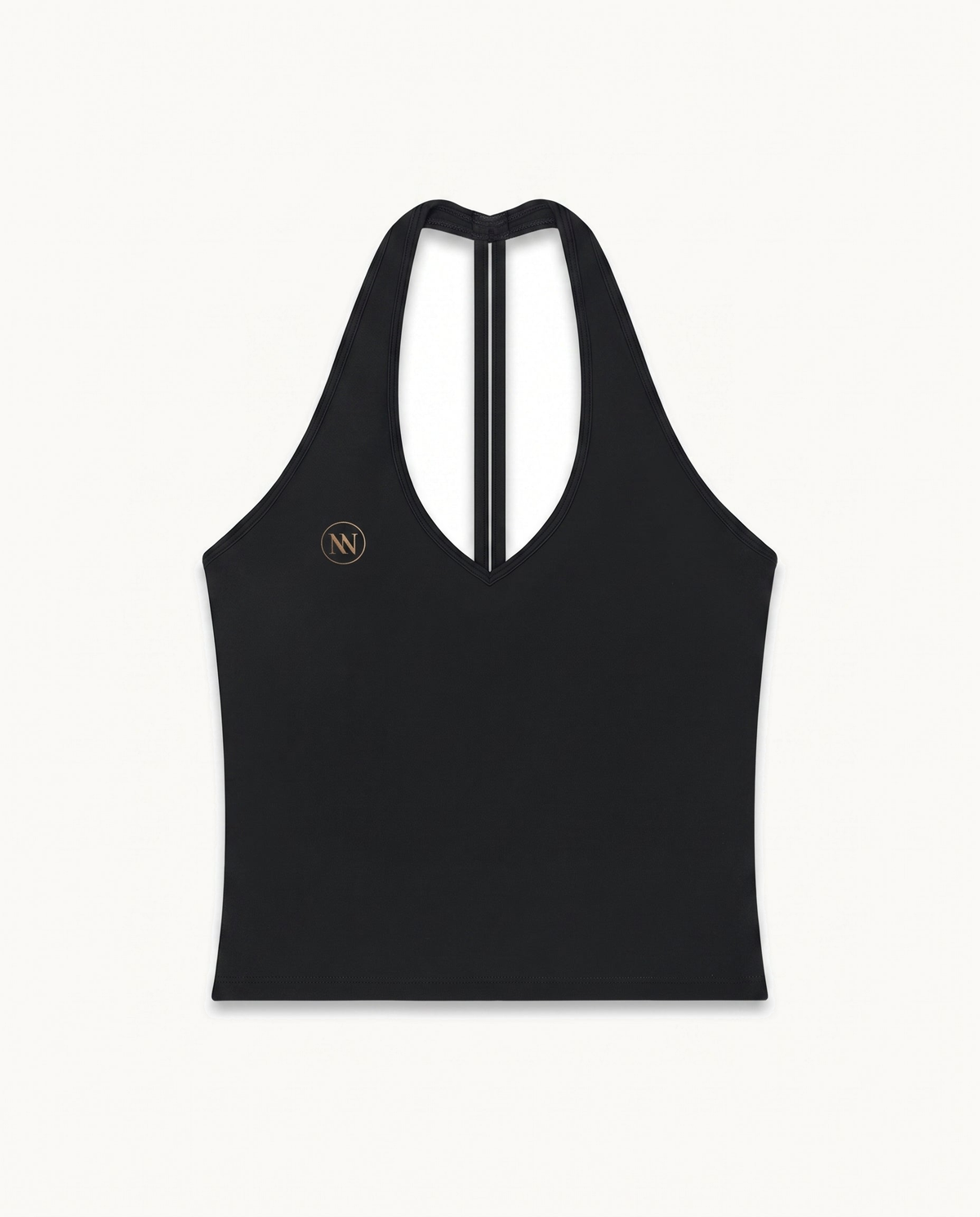 STUDIO RACERBACK™ — BLACK — product view on warm ivory.