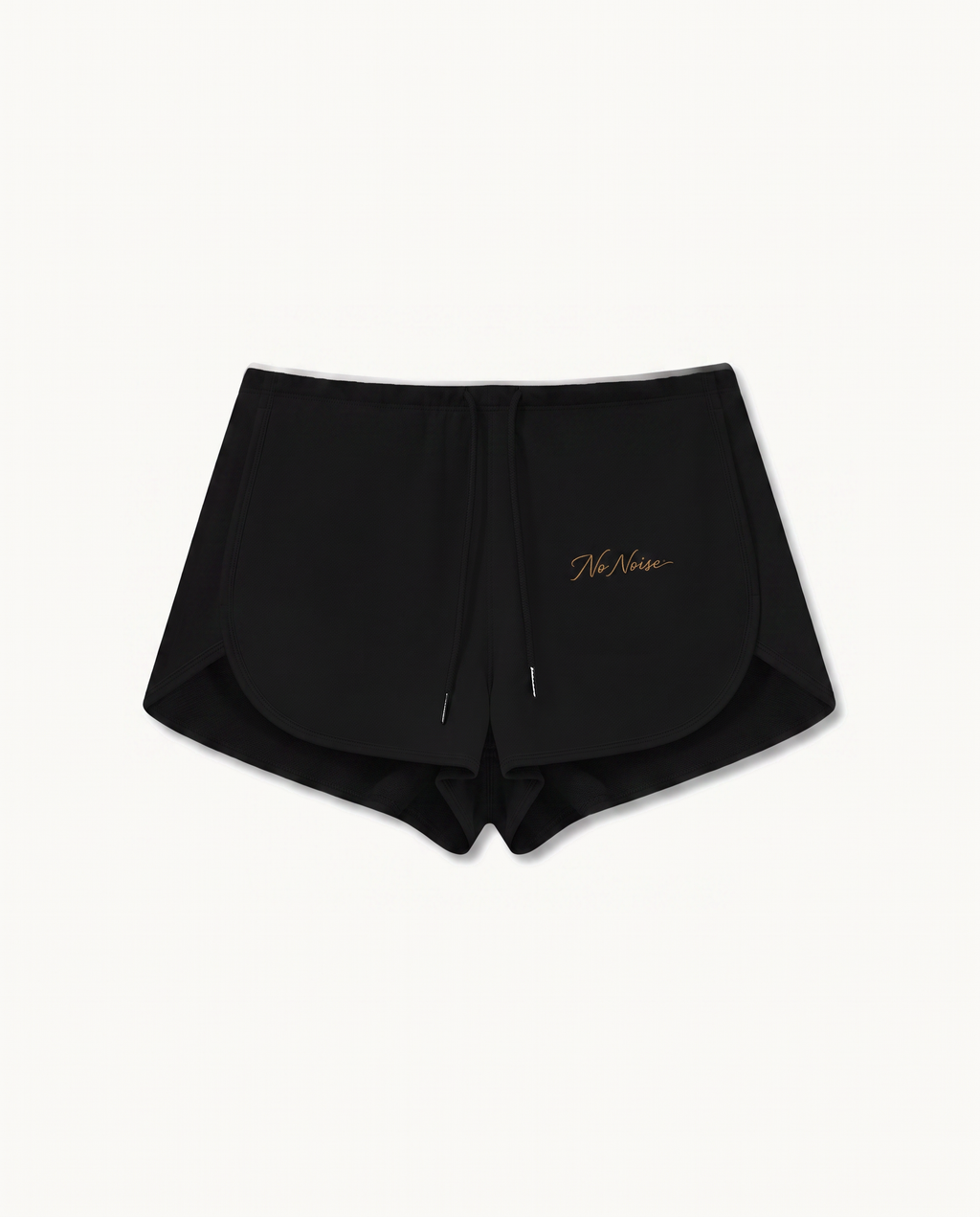 THE SIGNATURE HER — DRAWSTRING SHORTS — product view on warm ivory.