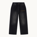 Still Wide Leg Denim — product view on warm ivory.