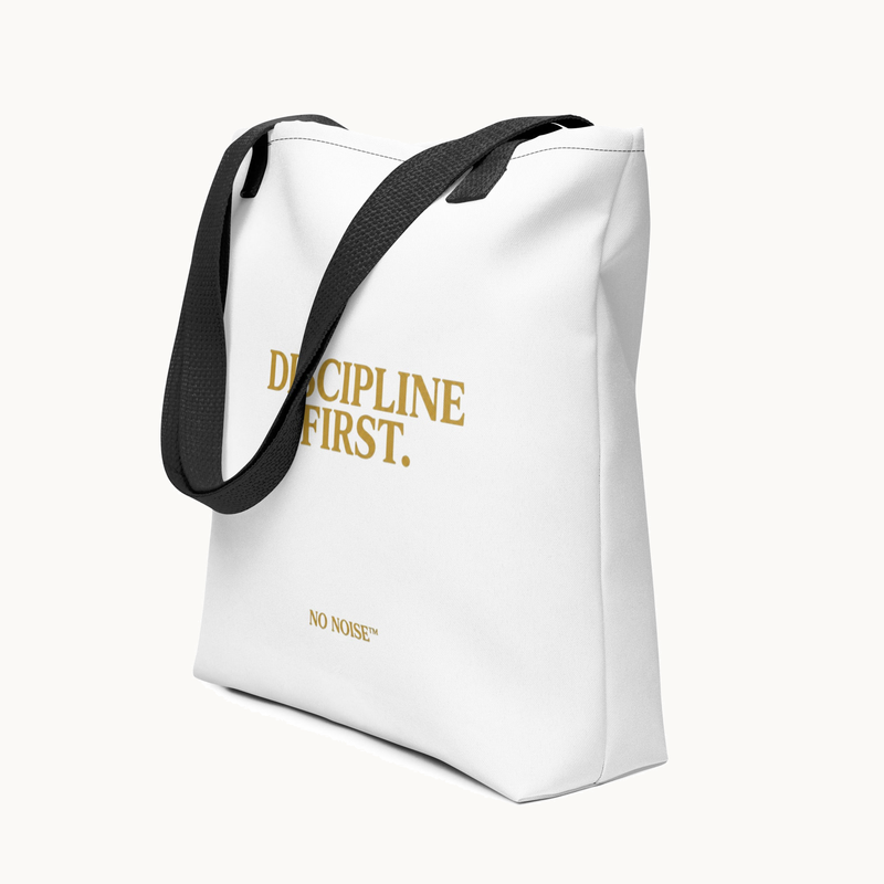 NO NOISE™ DISCIPLINE FIRST TOTE — IVORY — product view on warm ivory.