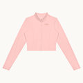 Form Cropped Jacket — Petal — product view on warm ivory.