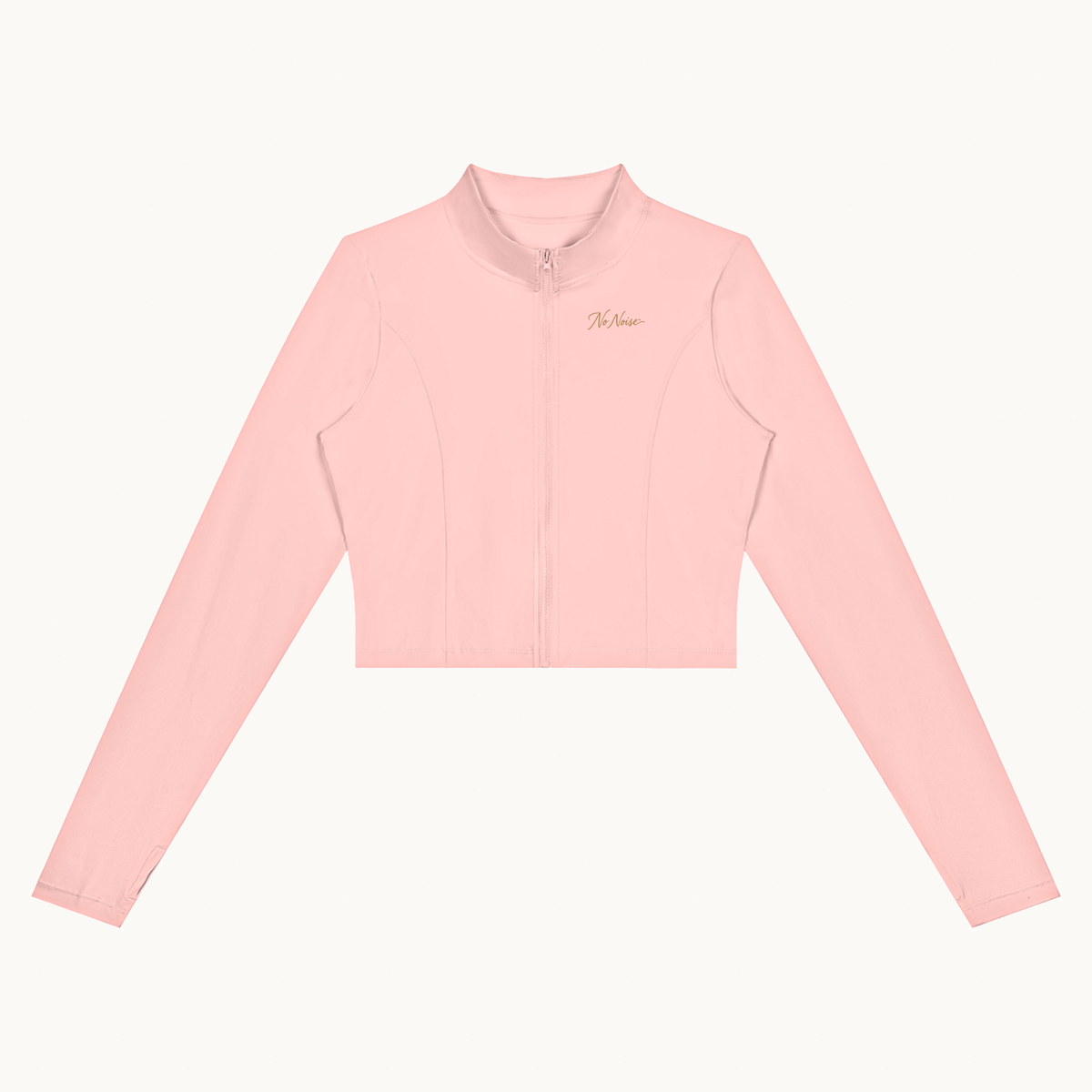 Form Cropped Jacket — Petal — product view on warm ivory.