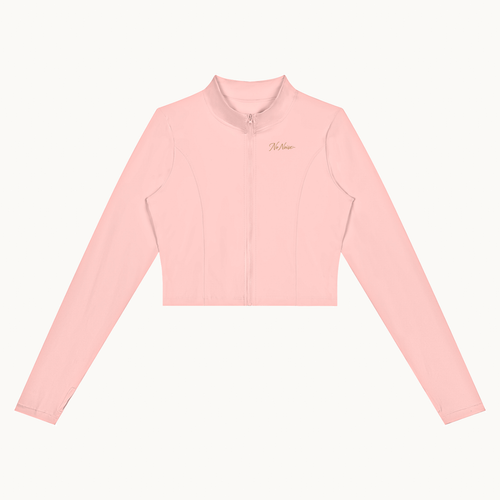 Form Cropped Jacket — Petal — product view on warm ivory.