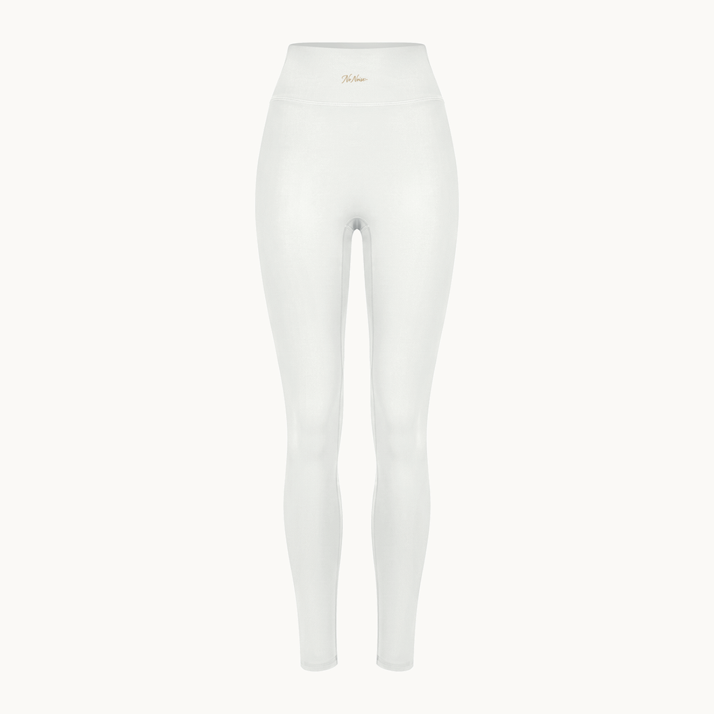 Poise High-Rise Leggings — Chalk — product view on warm ivory.