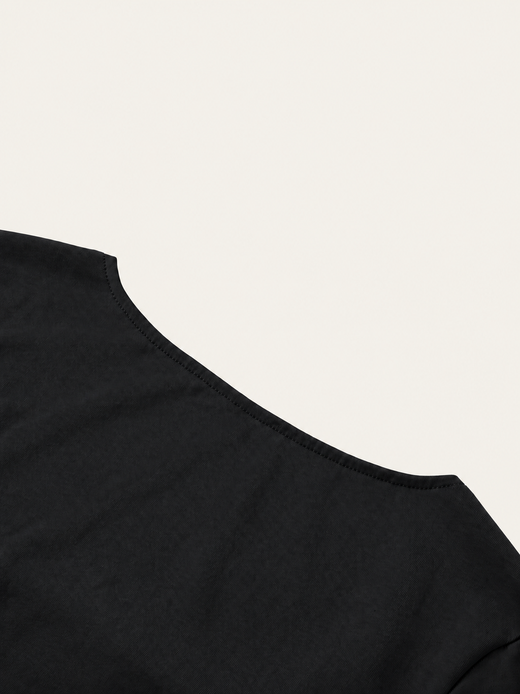 NO NOISE black ruched square-neck top — back neckline detail