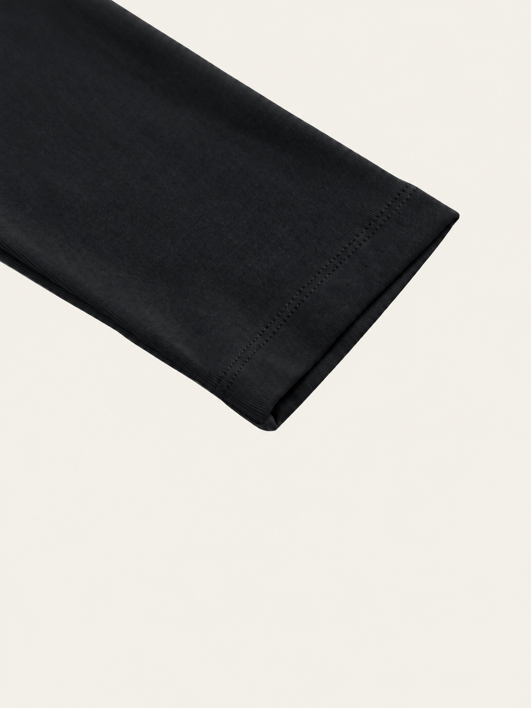 NO NOISE black ruched square-neck top — sleeve detail