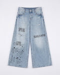 NO NOISE HER Speak Less Wide Leg Jean — flat lay