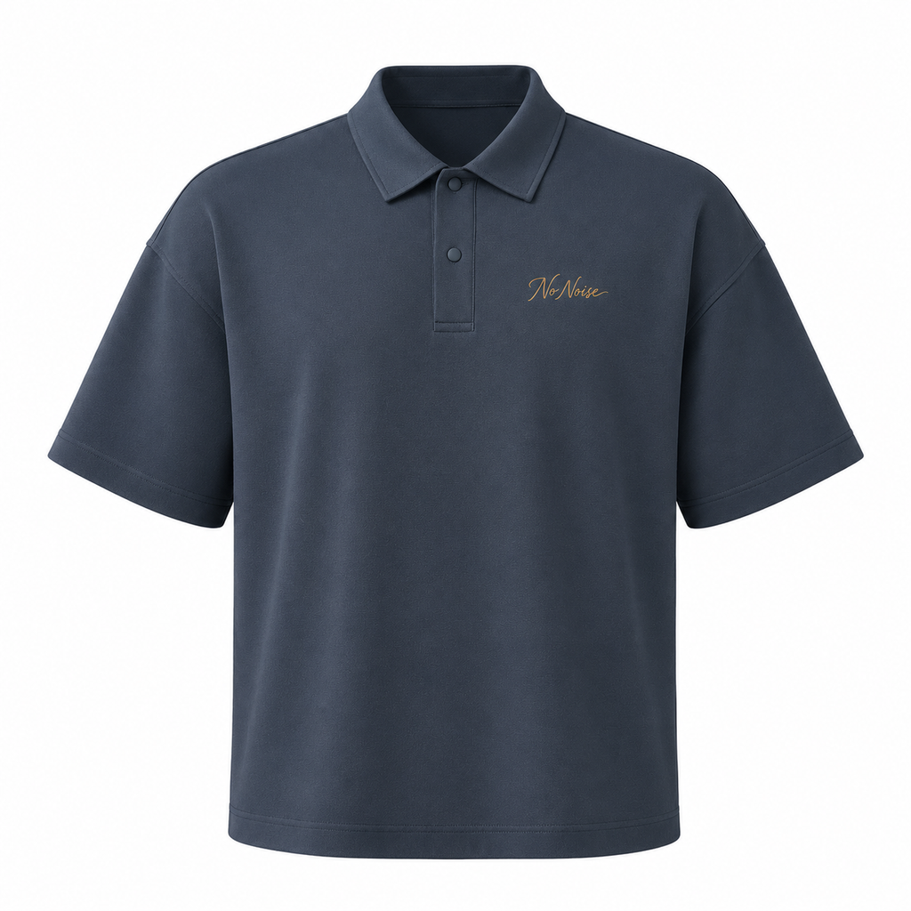 The Signature Drop Shoulder Polo - Slate Blue