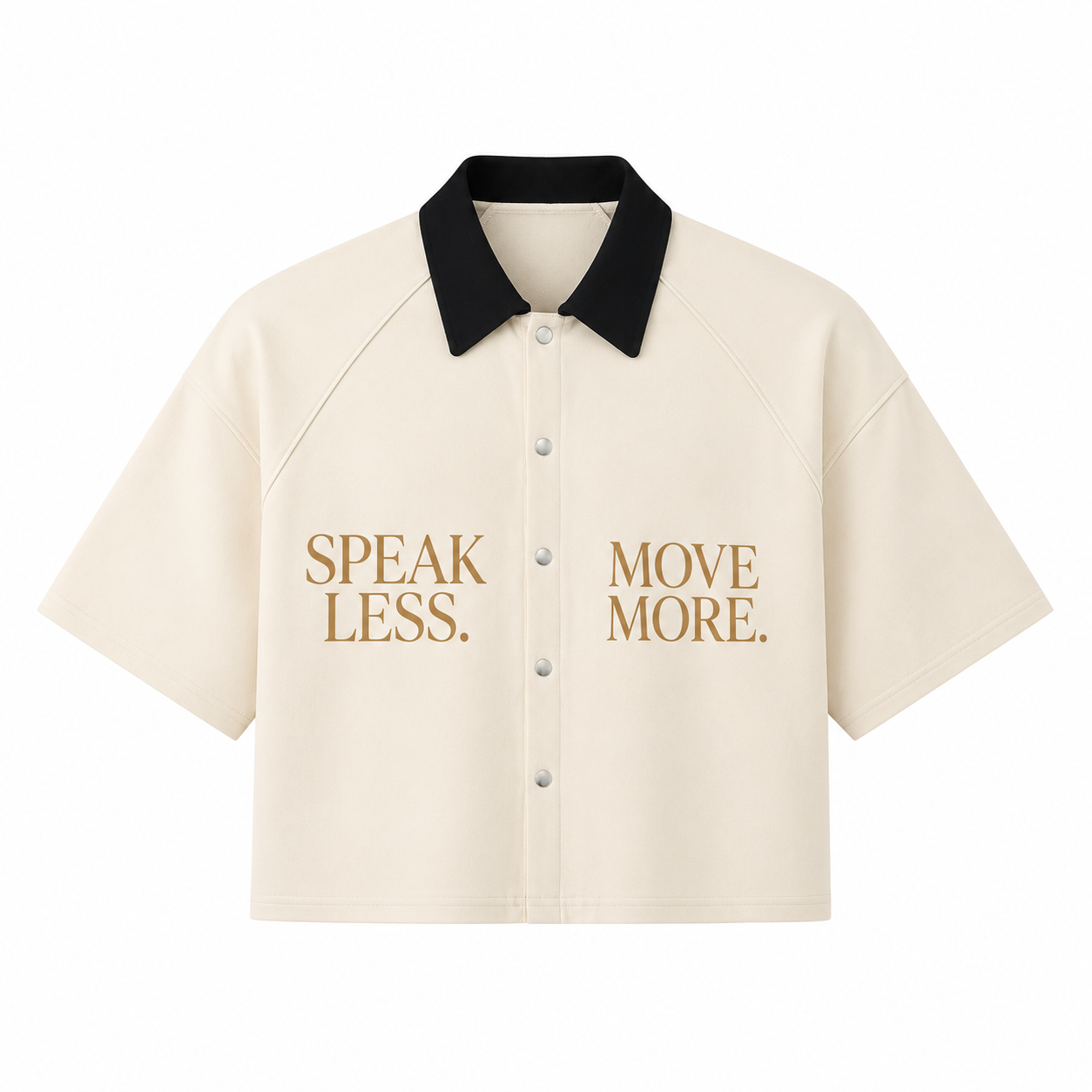 NO NOISE THE SILENT CODE COLOR BLOCK SHIRT — APRICOT